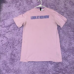 Purple over size shirt